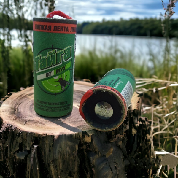 Липкая лента от мух (84 см.) / Мухоловка - липучка от насекомых. Тайга